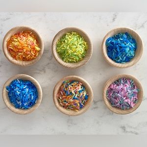 4 cups of Sensory play mixed colored rice